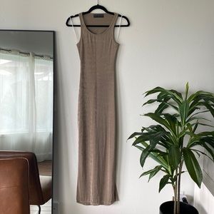 White Fox Easy Does It Maxi Dress in Mocha